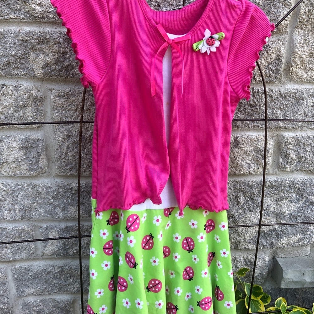 Girls lady bug size 6 dress